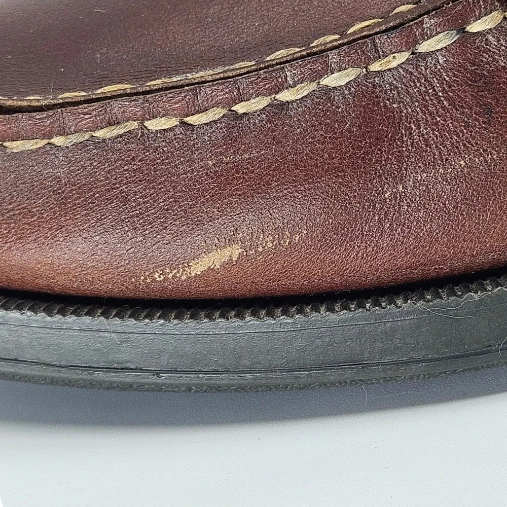 Dockers Men's Brown Leather Classic Boat Shoes Size 9M Preppy Nautical Americana